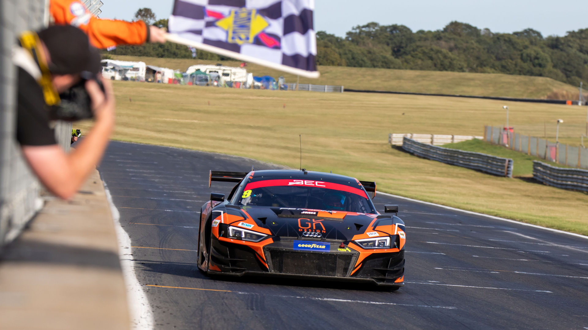 The Audi R8 LMS at speed