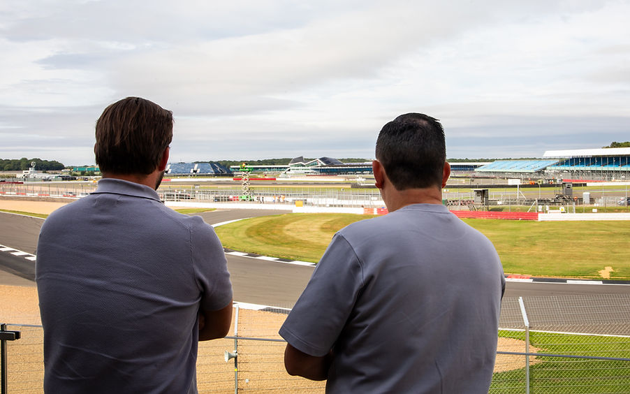 View over the circuit from the hospitality suite